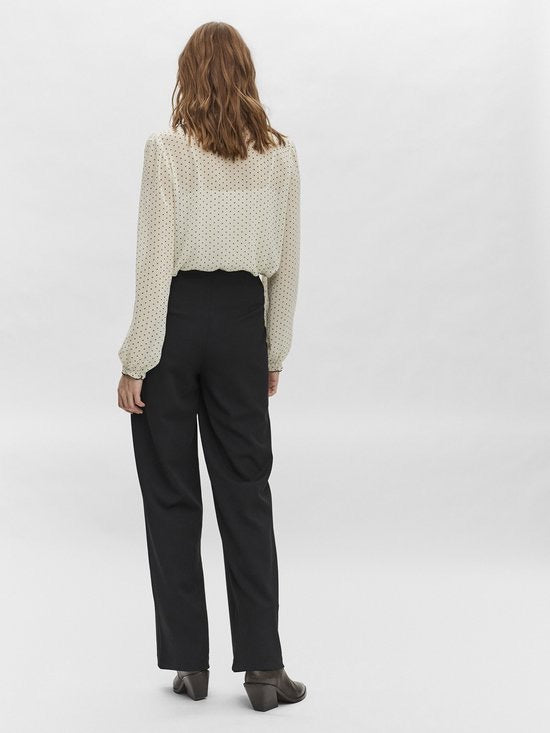 Vmbecky Hr Wide Pull On Pant Noos - Zwart