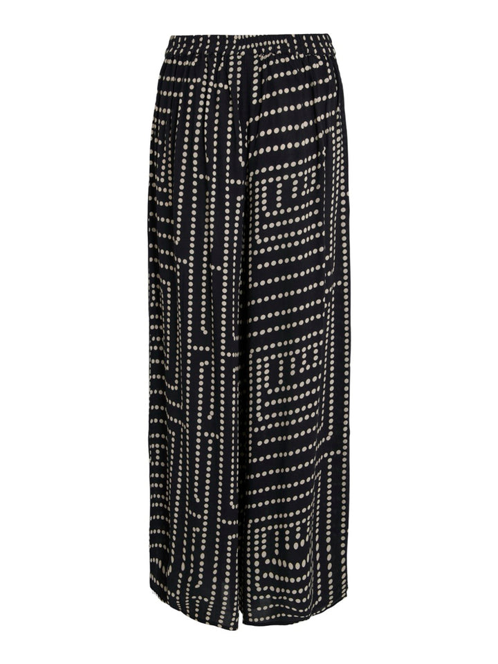 Vifrelli Klio Hw Wide Pants - Zwart Dessin