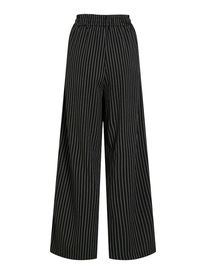 Viclua Hw Striped Pants - Zwart Dessin