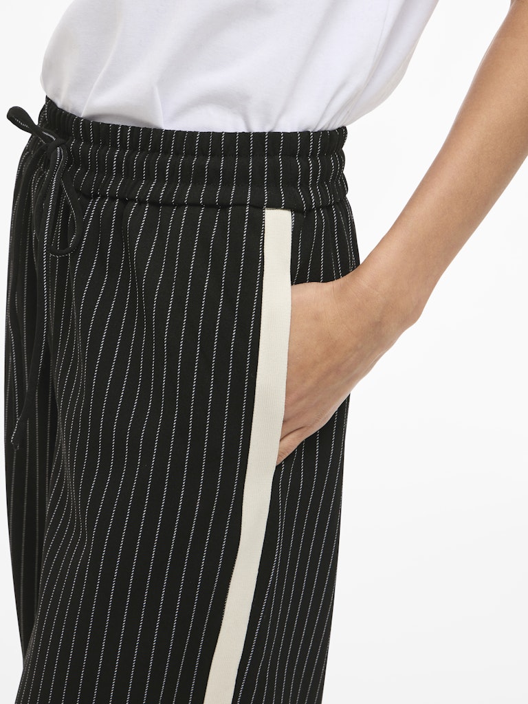Viclua Hw Striped Pants - Zwart Dessin