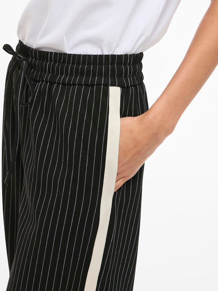 Viclua Hw Striped Pants - Zwart Dessin