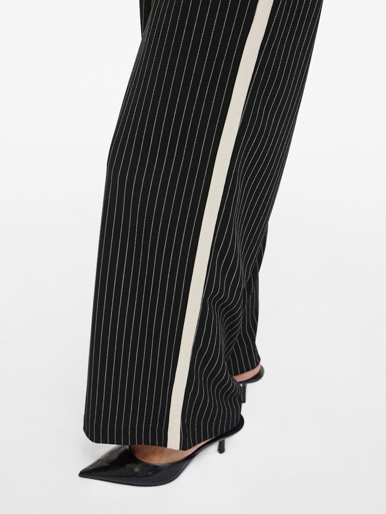 Viclua Hw Striped Pants - Zwart Dessin