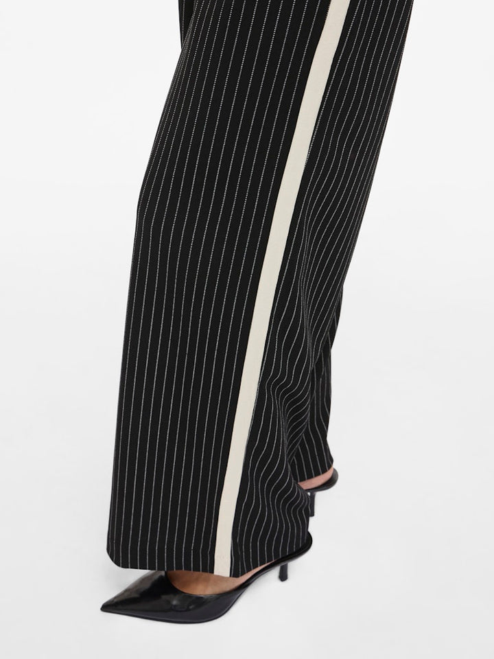 Viclua Hw Striped Pants - Zwart Dessin