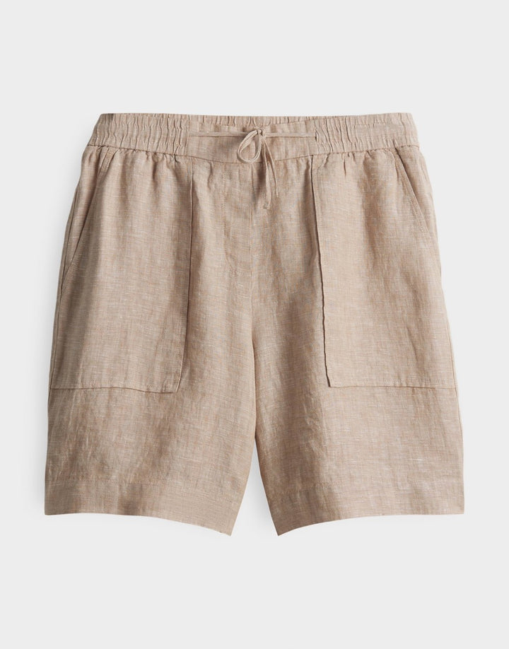 Melane Shorts Linen 10425613218100 - Ecru Dessin