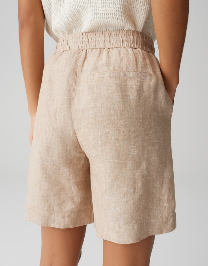 Melane Shorts Linen 10425613218100 - Ecru Dessin