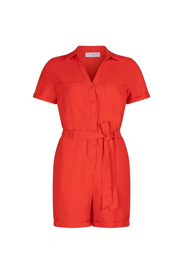 Playsuit Melini Koraal Rood nummerzestien