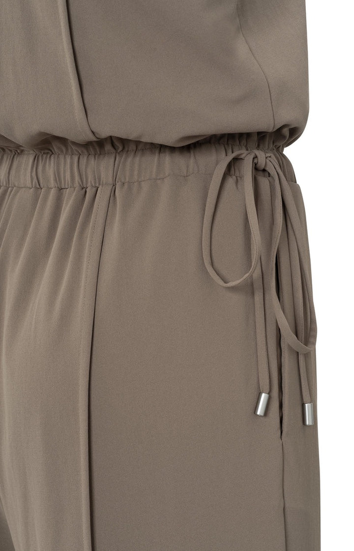 Sleeveless Jumpsuit With Cord - Taupe