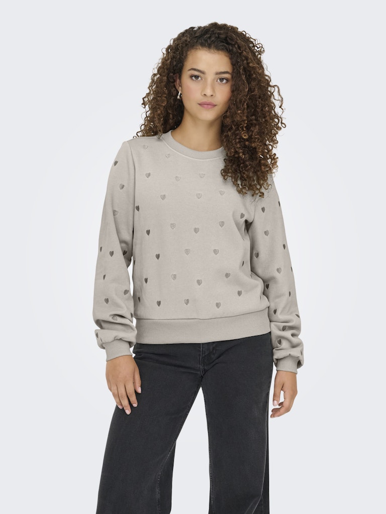 Onlatika L/s O-neck Glitter Emb. Box Swt - Kit