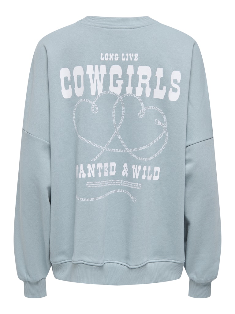 Onlstina L/s Lovely O-neck Box Swt - Lichtblauw