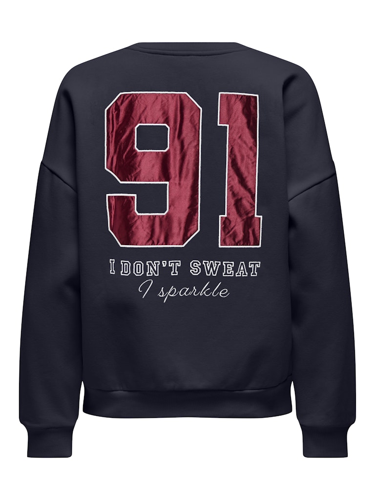 Onlrillo L/s Boxy O-neck Cs Swt - Navy