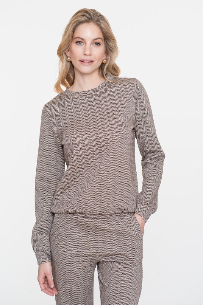 Top Jacquard - Bruin Dessin