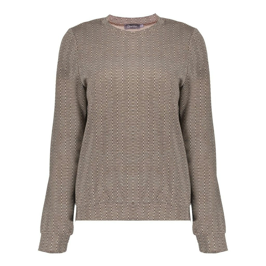 Top Jacquard - Bruin Dessin