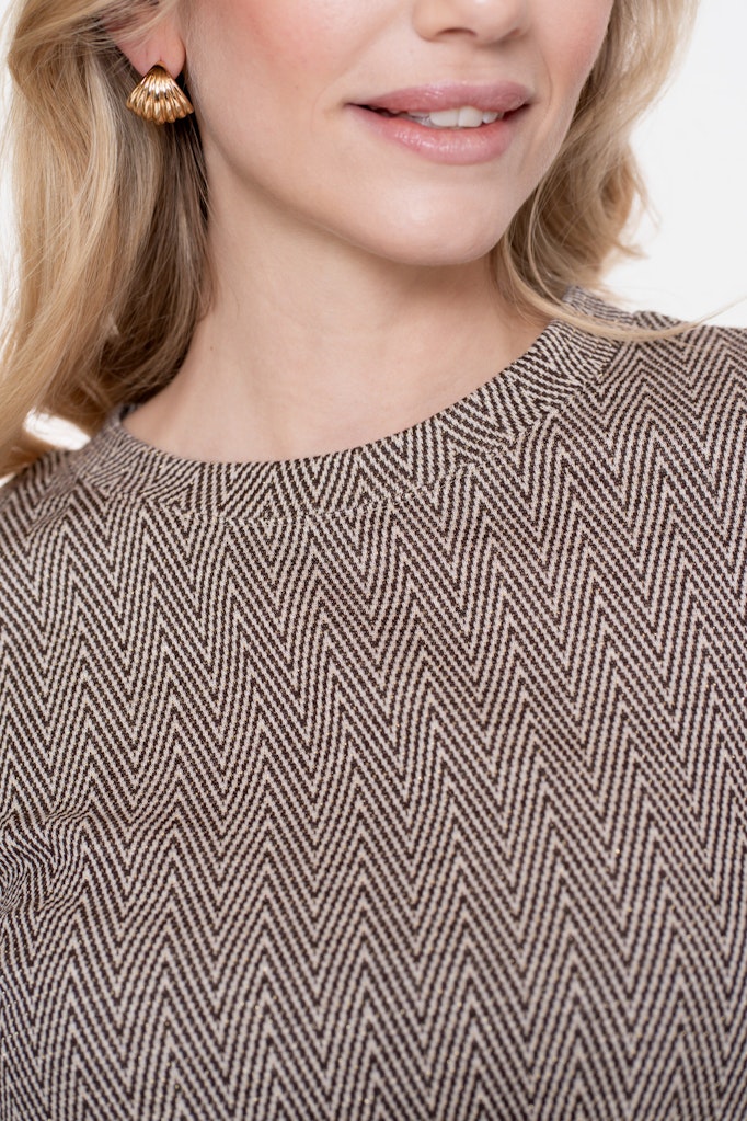 Top Jacquard - Bruin Dessin