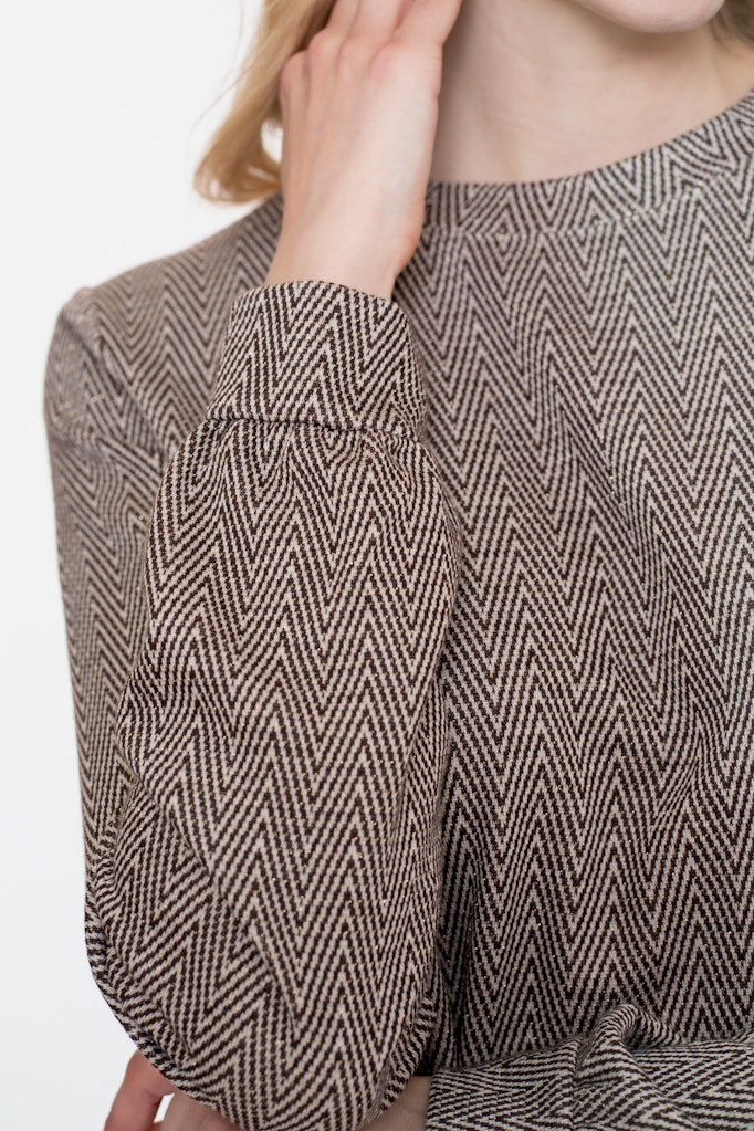 Top Jacquard - Bruin Dessin