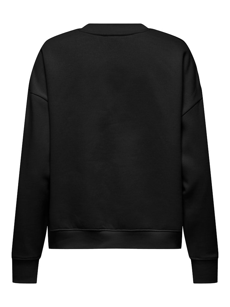 Jdycanoa L/s Emb Sweat Jrs Noos - Zwart Dessin