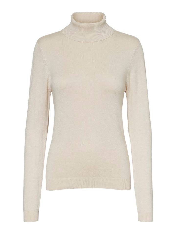 Vmglory Ls Rollneck Blouse Ga Noos - Ecru