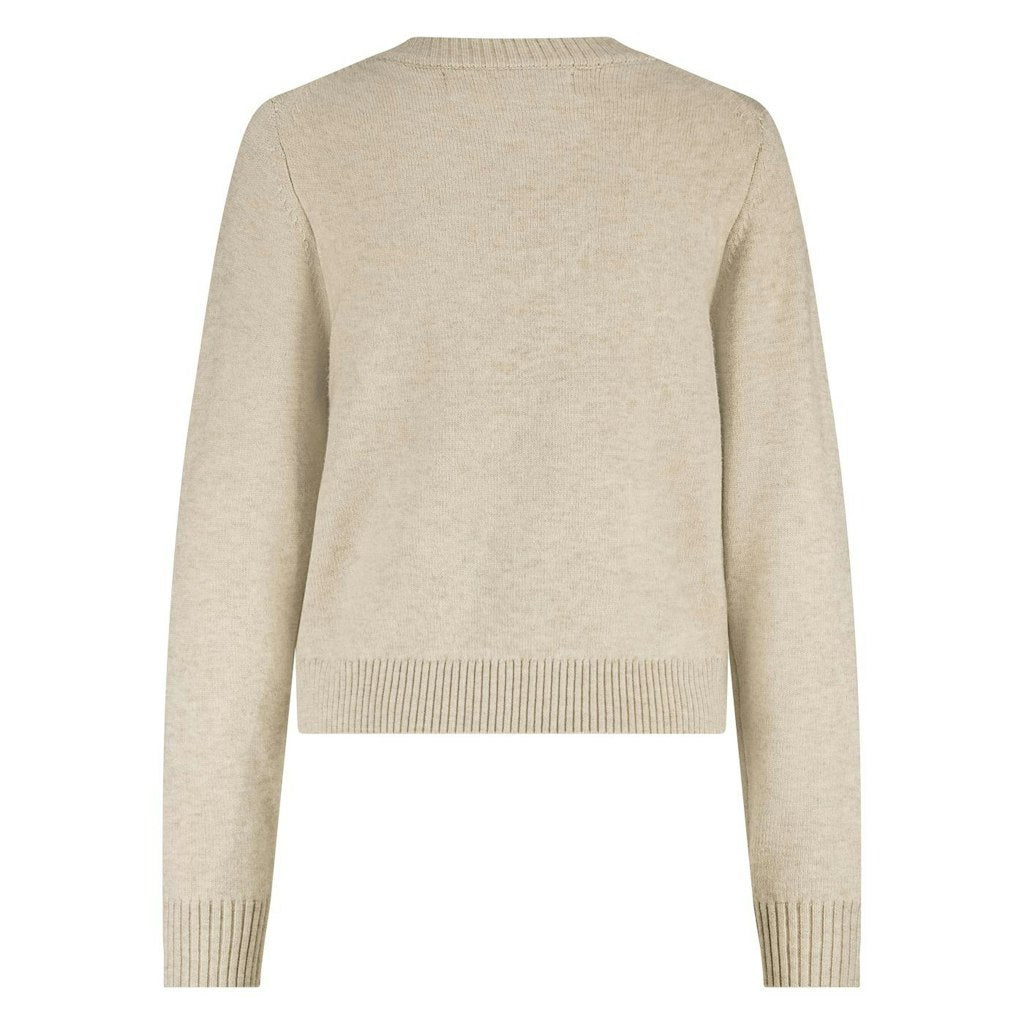 Intarsia Pullover - Zand