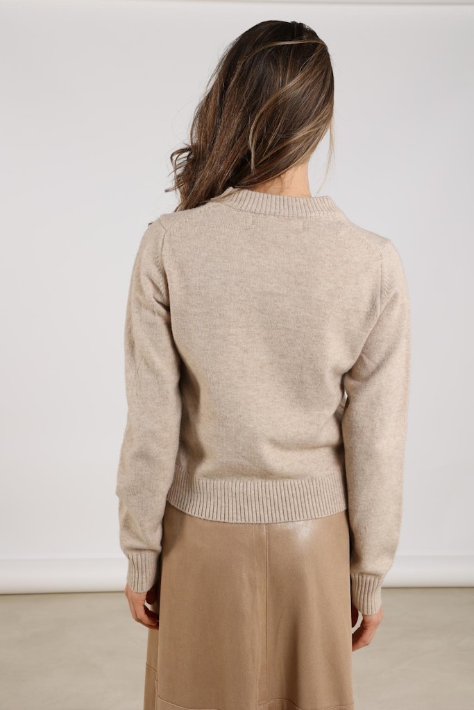 Intarsia Pullover - Zand