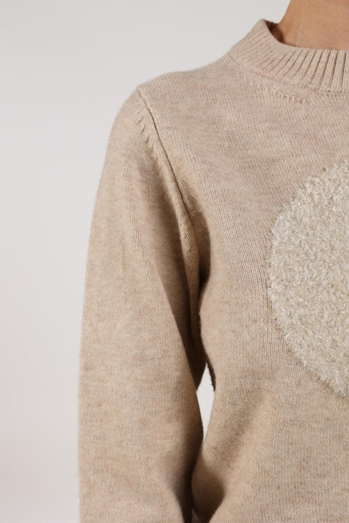 Intarsia Pullover - Zand