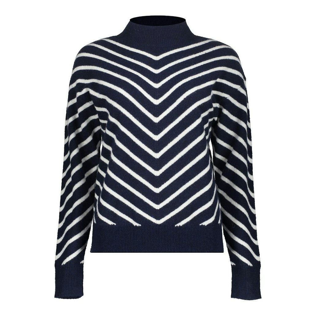Pull Stripes Turtleneck - Blauw Dessin