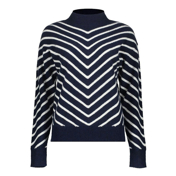 Pull Stripes Turtleneck - Blauw Dessin