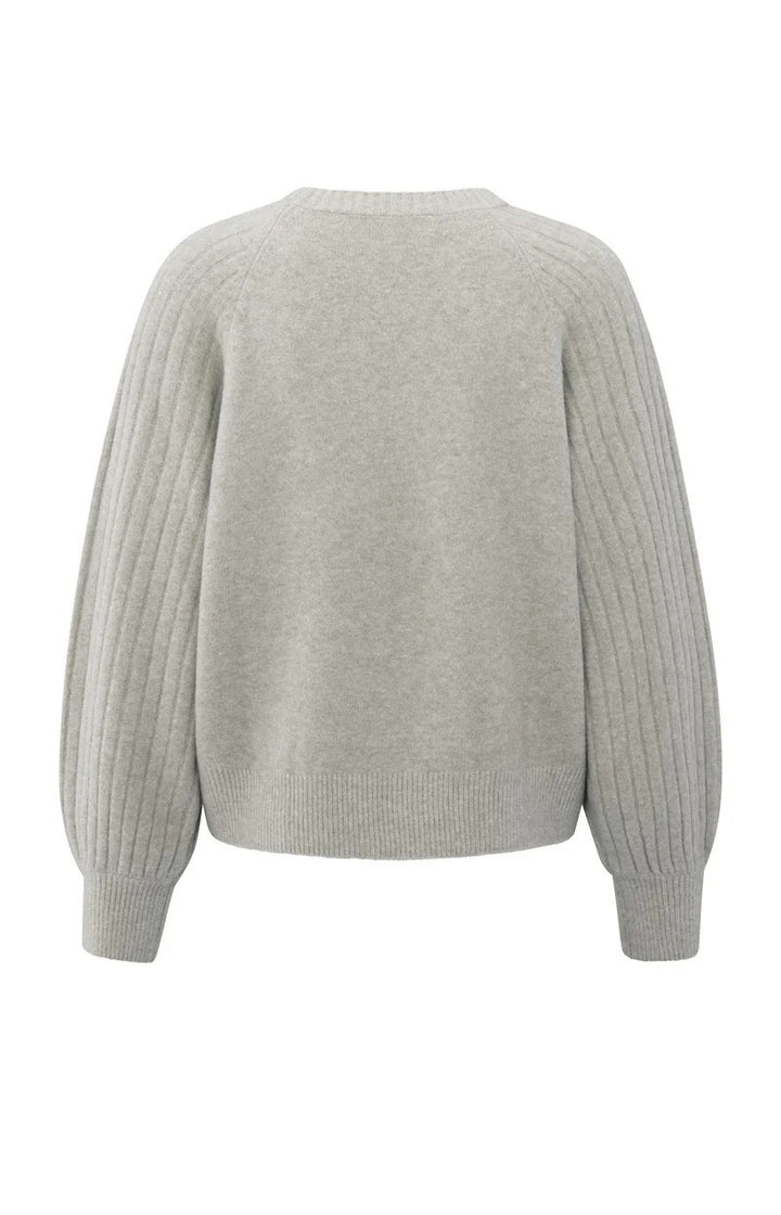 Rib Mixed Sweater Ls - Bruin Melee