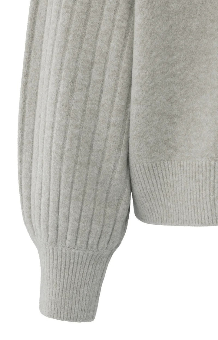 Rib Mixed Sweater Ls - Bruin Melee