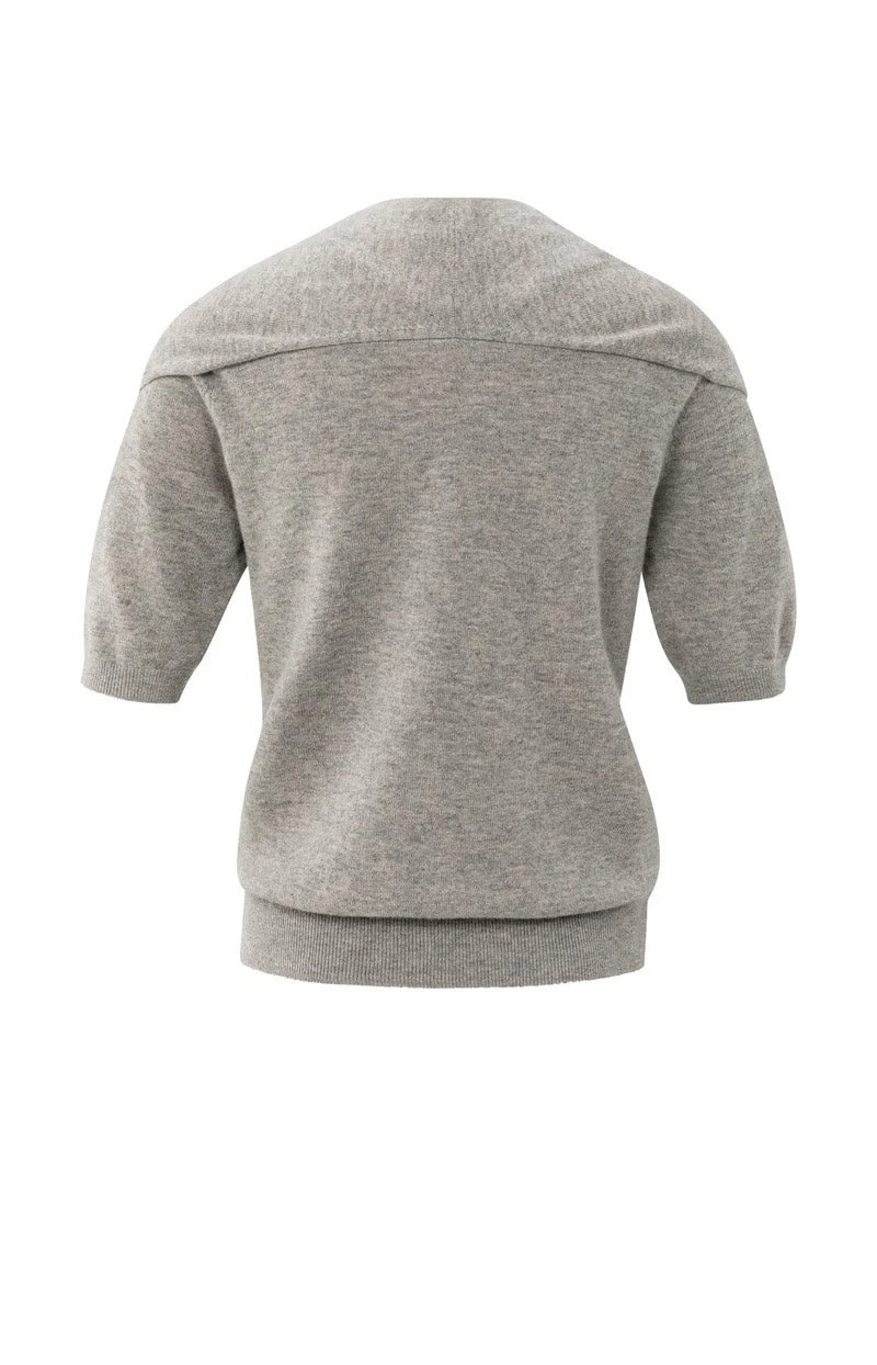 Short Sleeve Sweater With Fake - Bruin Melee
