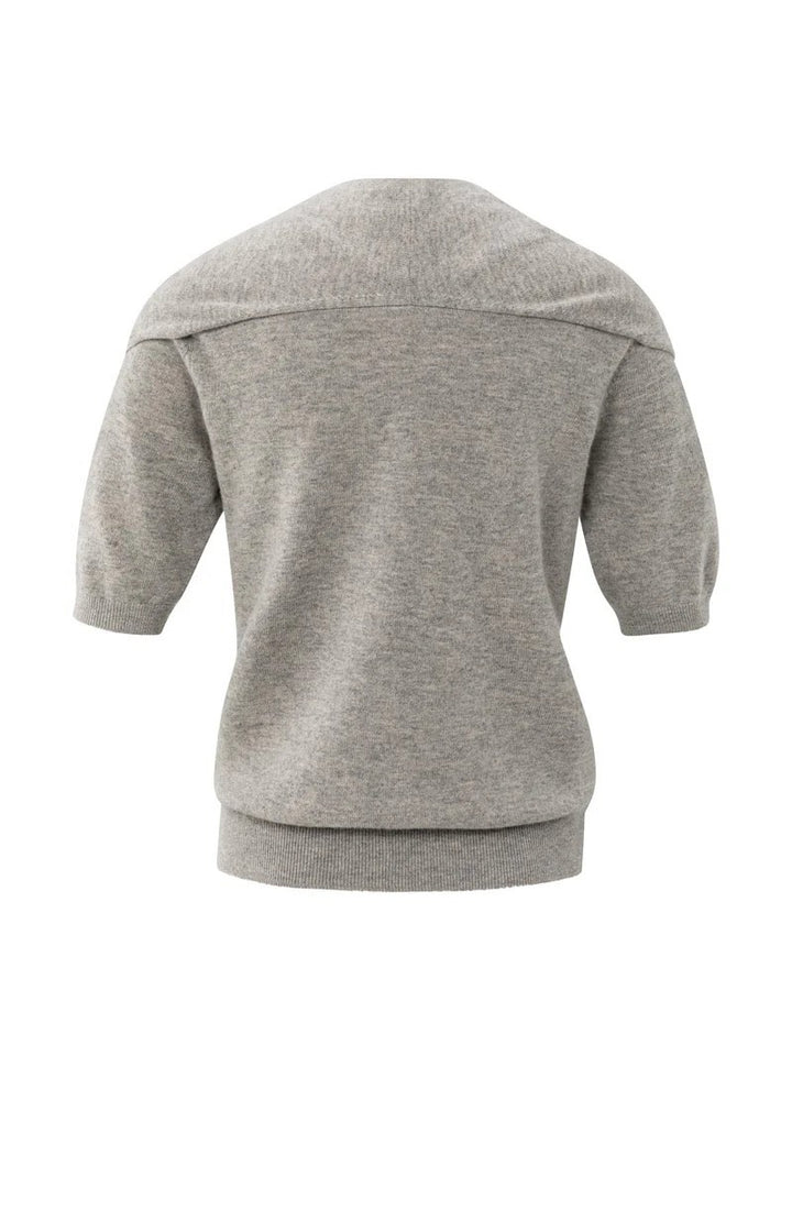 Short Sleeve Sweater With Fake - Bruin Melee