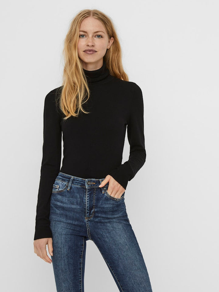 Vmglory Ls Rollneck Blouse Noos. . . - Zwart