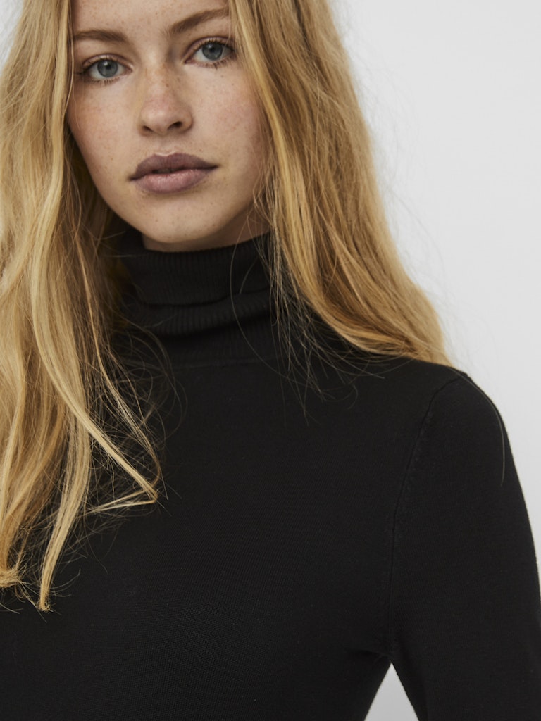 Vmglory Ls Rollneck Blouse Noos. . . - Zwart