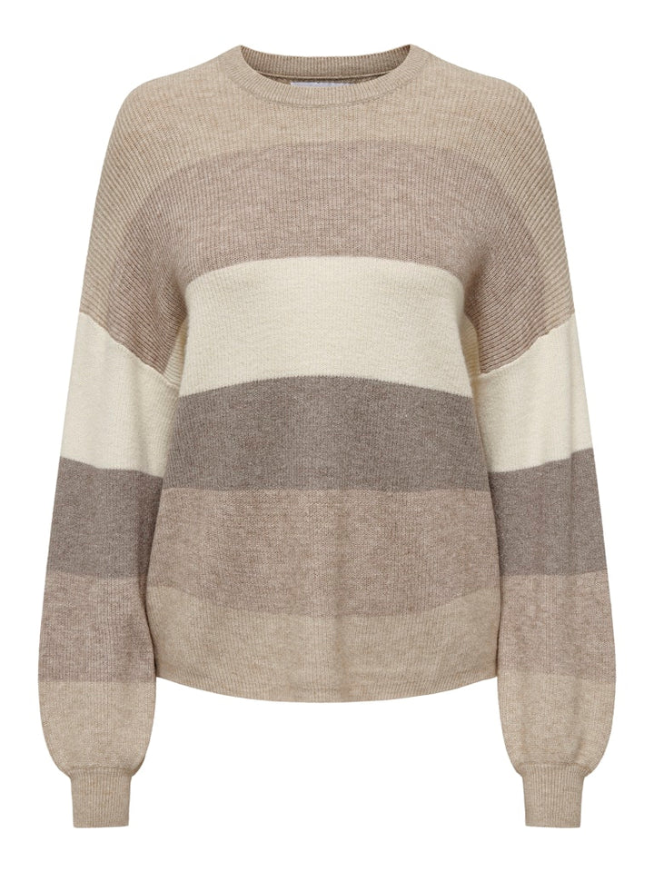 Onlatia L/s Stripe Pullover Knt Noos - Grijs Dessin