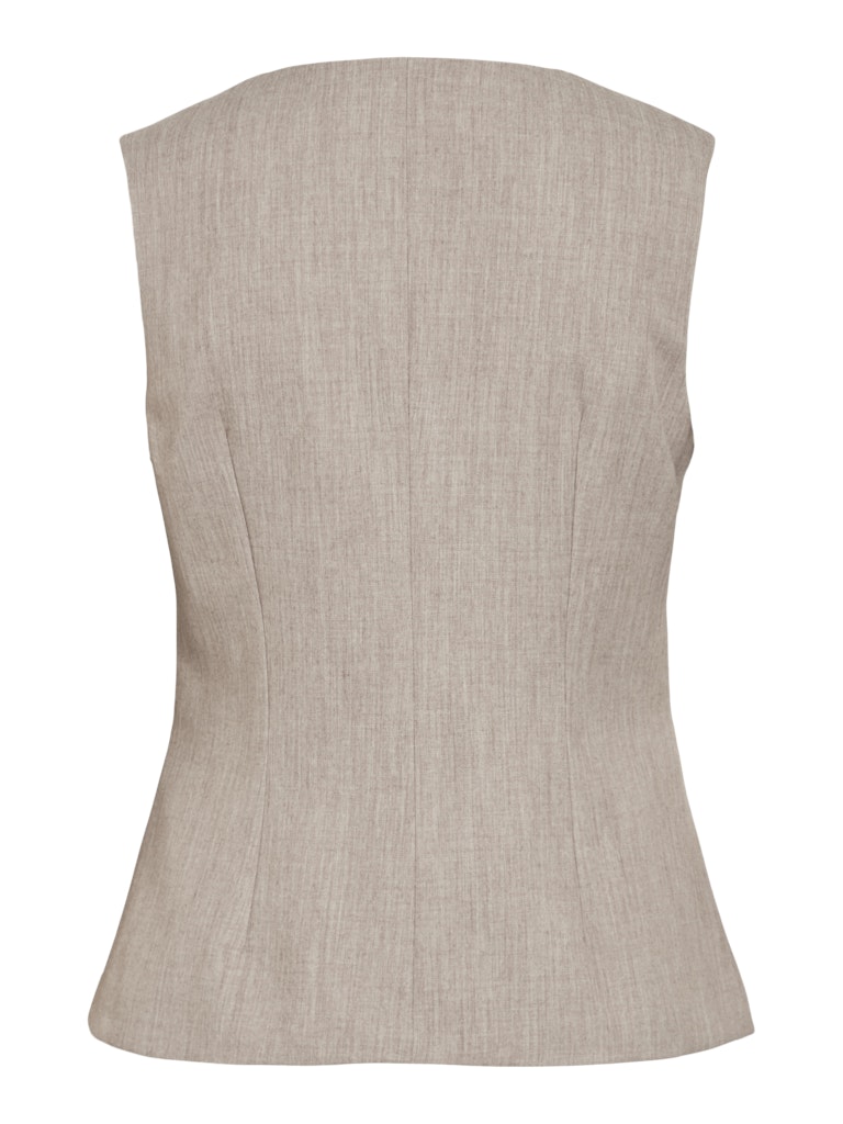 Vivarone Sl Square Neck Long Vest - Zand