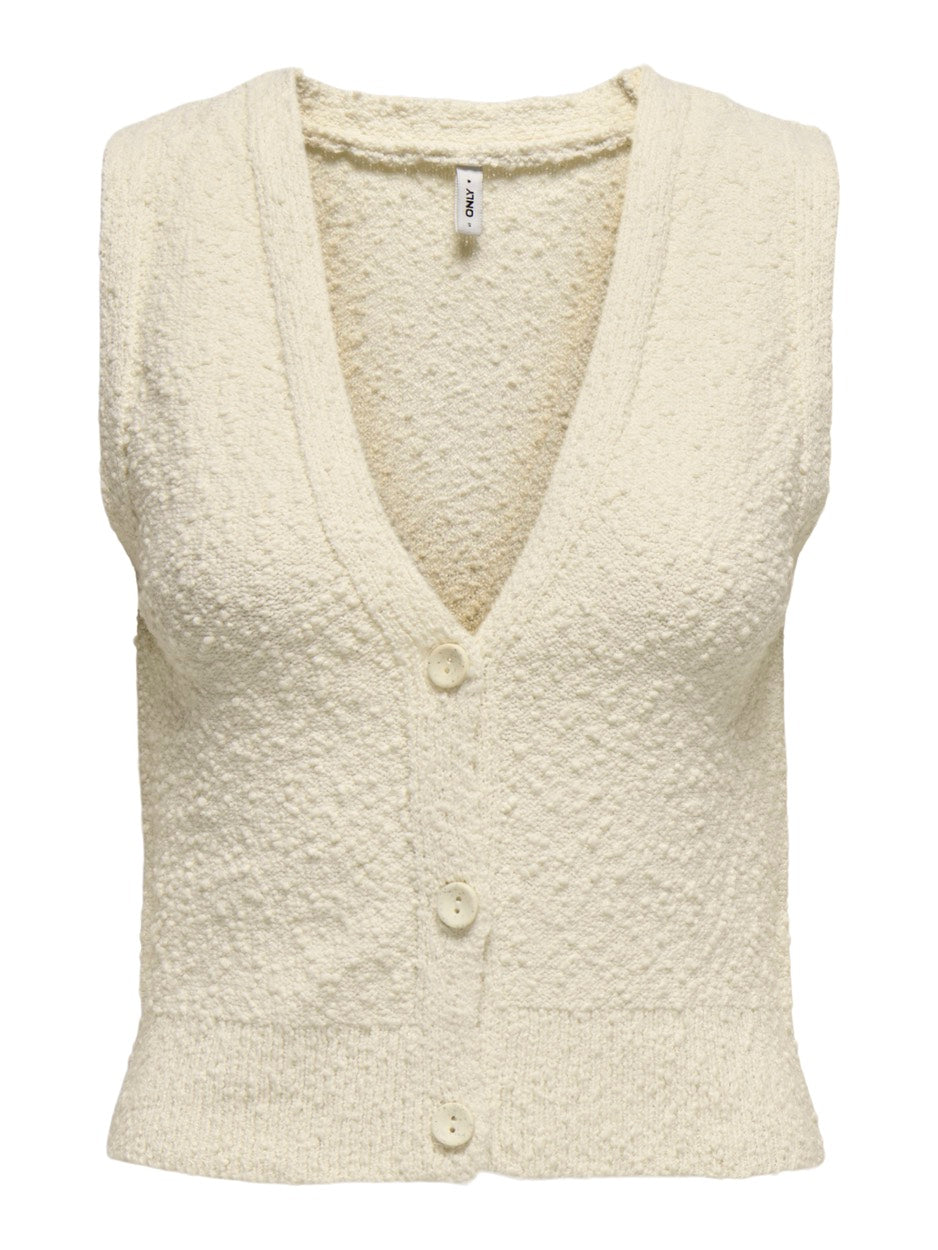 Onlalvilda Sl Waistcoat Cc Knt - Beige