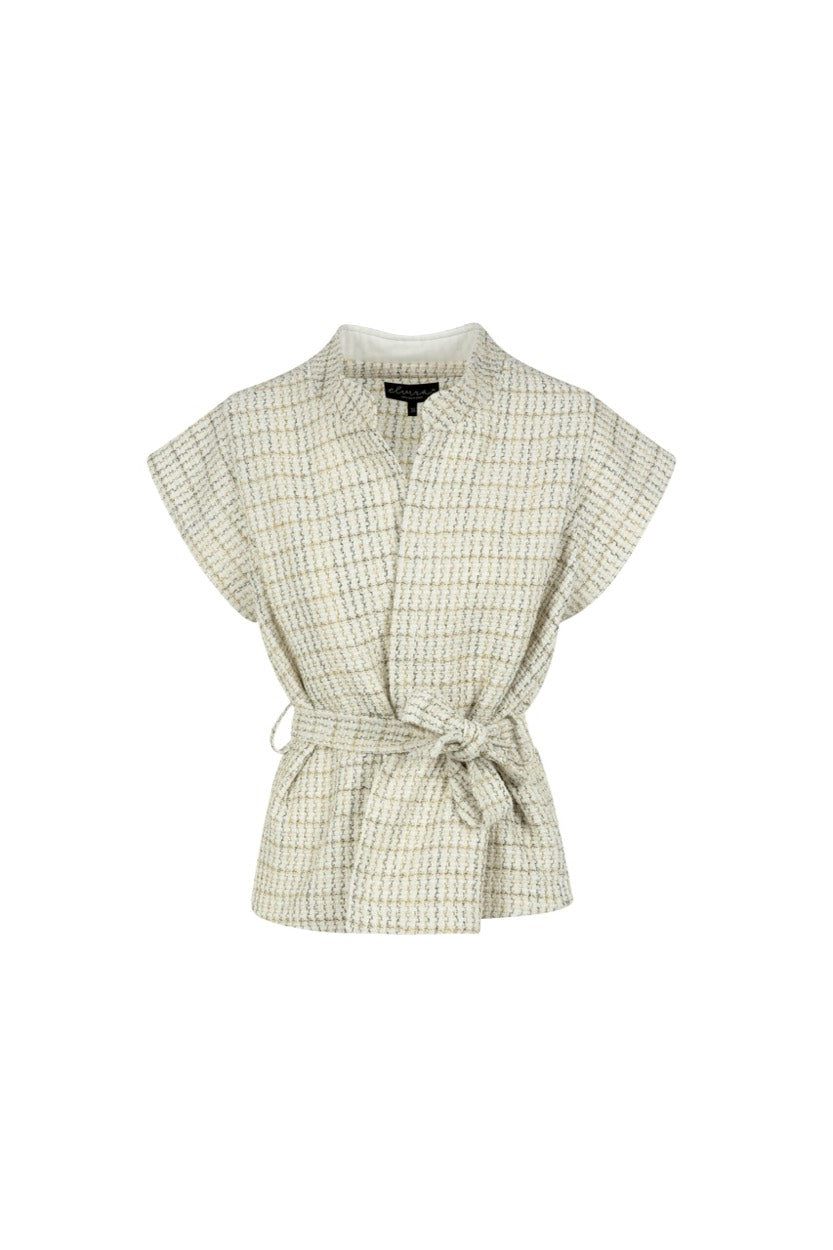 Gilet Romee - Ecru Dessin