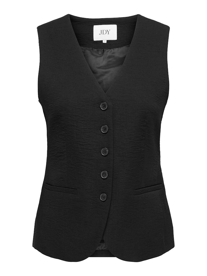 Jdyriver S/l Waistcoat Wvn Tlr - Zwart