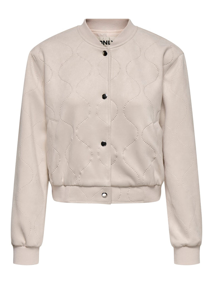 Onldawny Life Faux Suede Bomber Cc Pnt - Beige