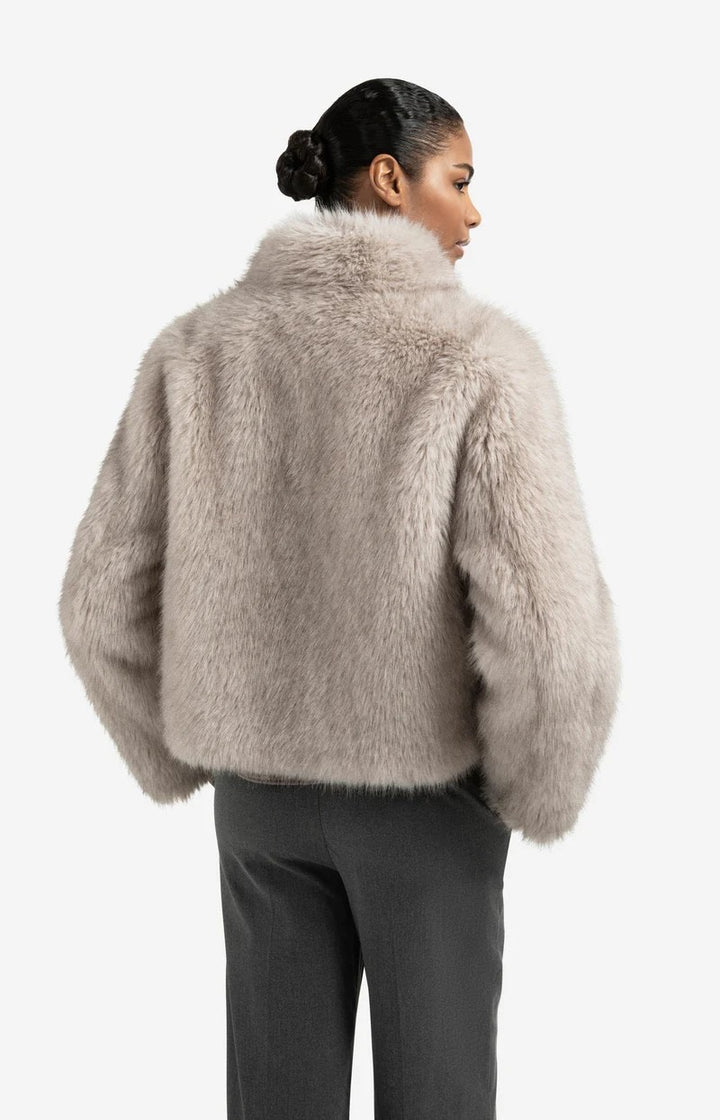 Faux Fur Jacket - Grijs Dessin