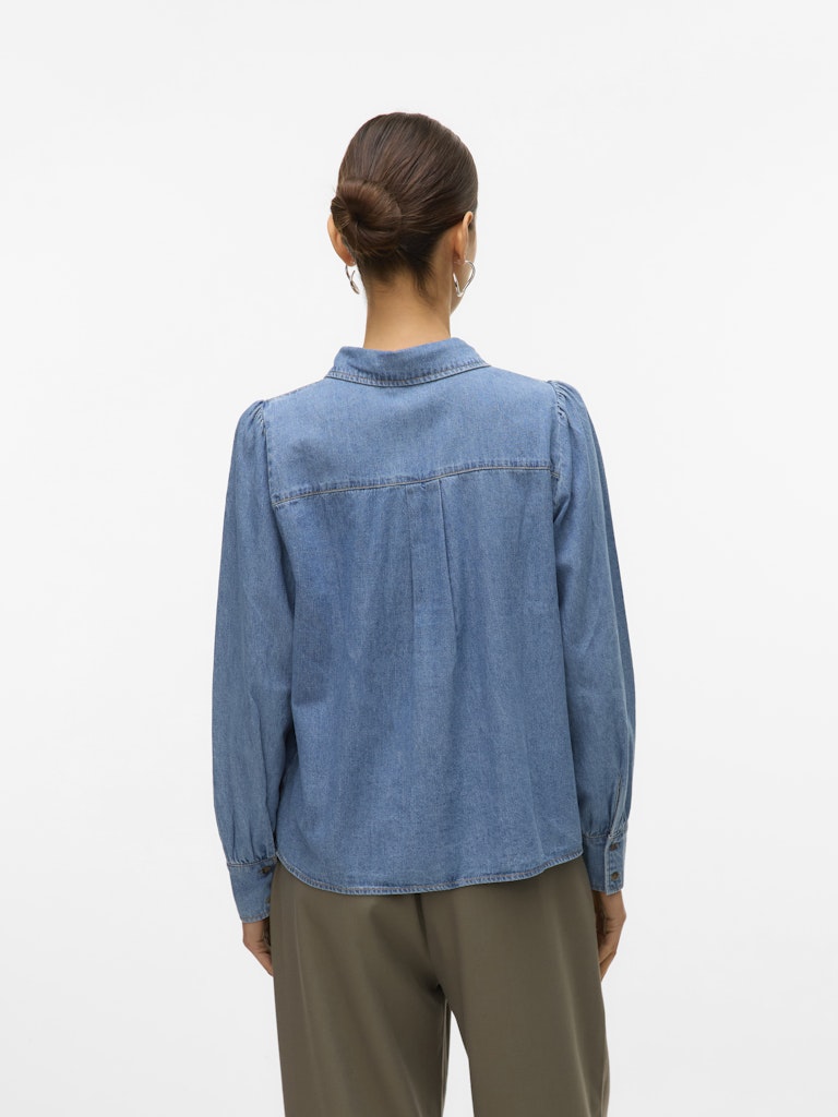 Vmtolla Ls Shirt Yo371 - Blue Denim