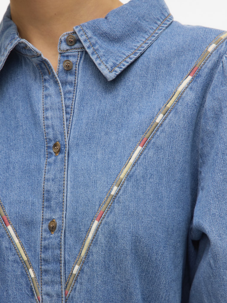 Vmtolla Ls Shirt Yo371 - Blue Denim