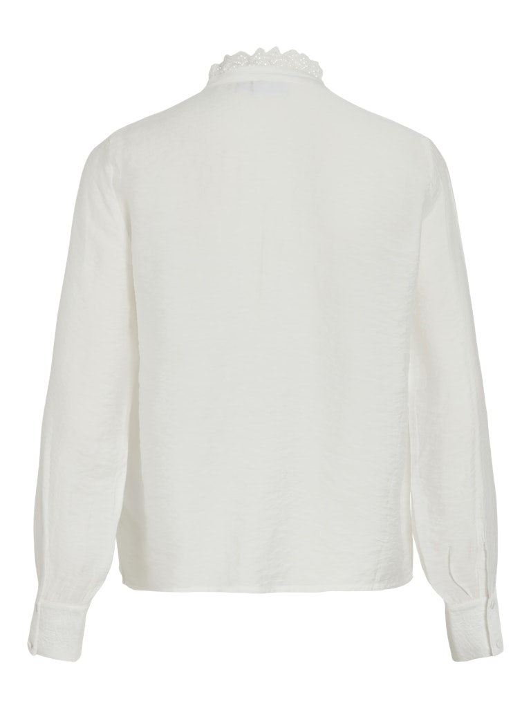 Vimalima L/s Frill Shirt/pb - Wit