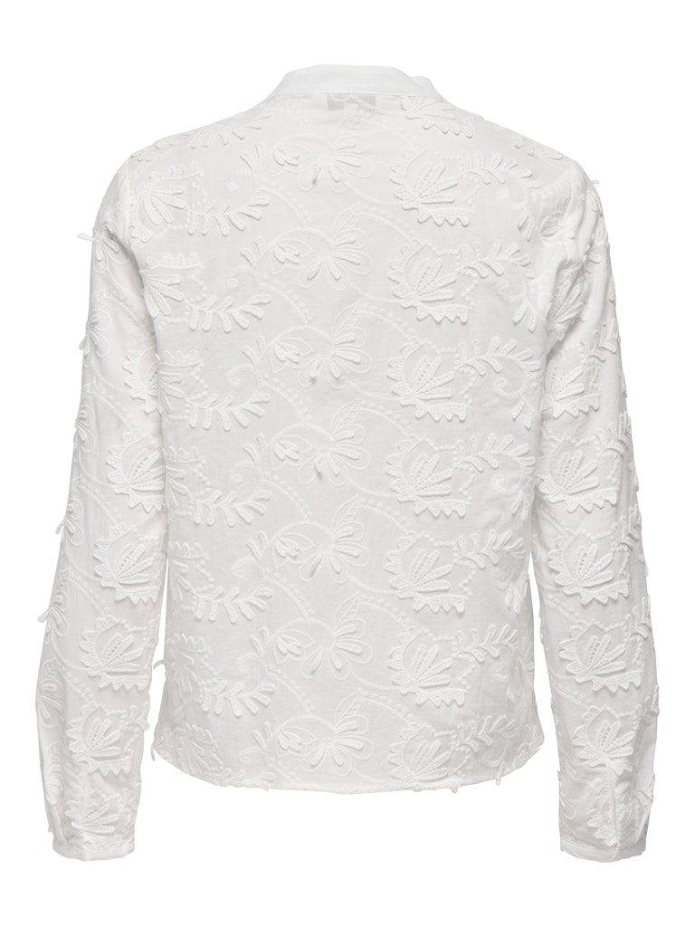 Onlcarmen Fr L/s 3d Emb Shirt Wvn Cs - Off-white