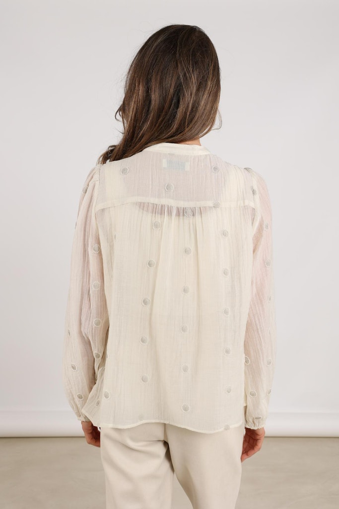 Rosan Blouse Embroidery - Ecru