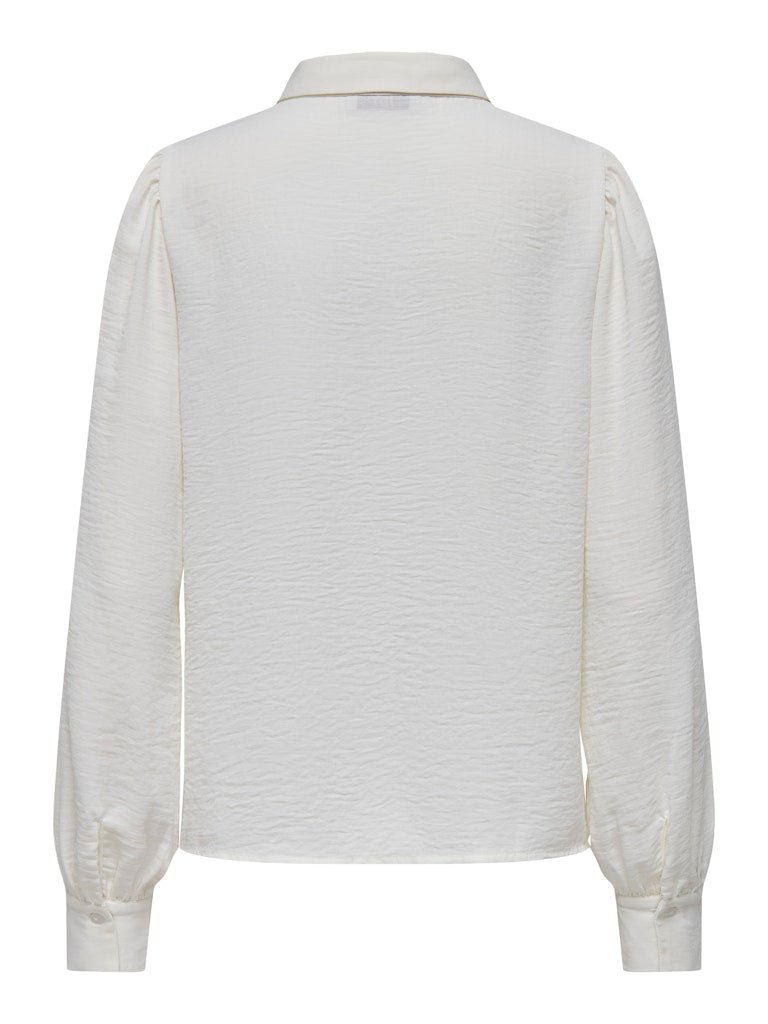 Jdyrachel Life L/s Beaded Shirt Wvn - Ecru