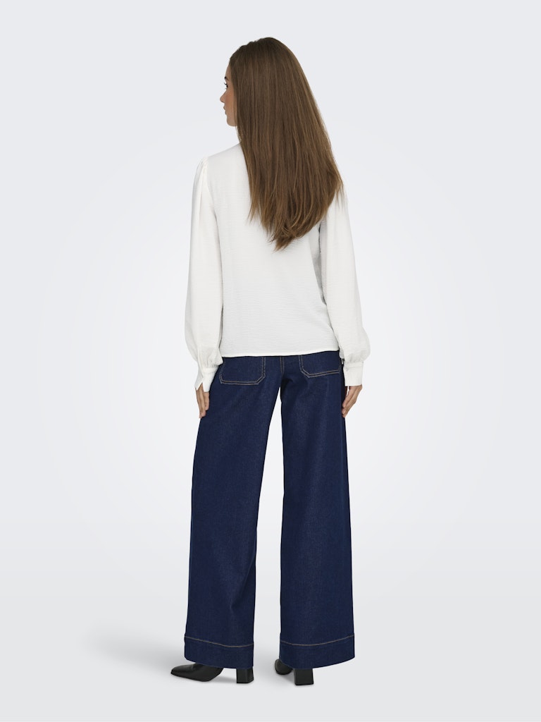 Jdyrachel Life L/s Beaded Shirt Wvn - Ecru