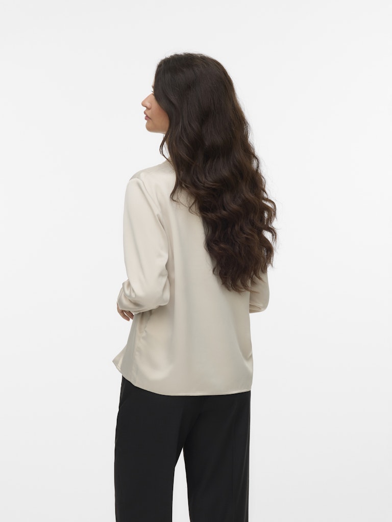 Vmmerle Ls Shirt Wvn Ga Noos - Zand