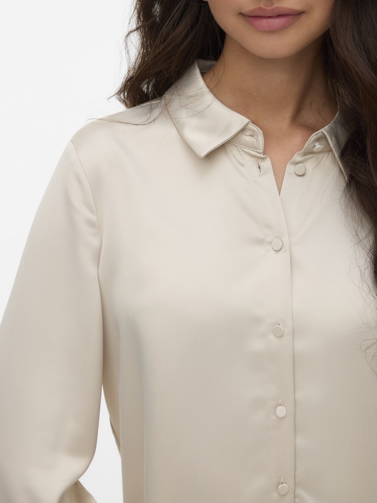 Vmmerle Ls Shirt Wvn Ga Noos - Zand