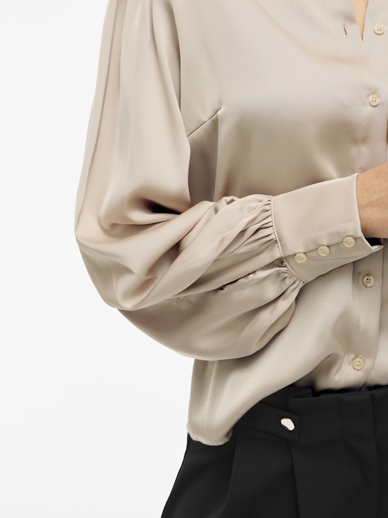 Vienna Ravenna L/s Balloon Shirt - Noos - Beige