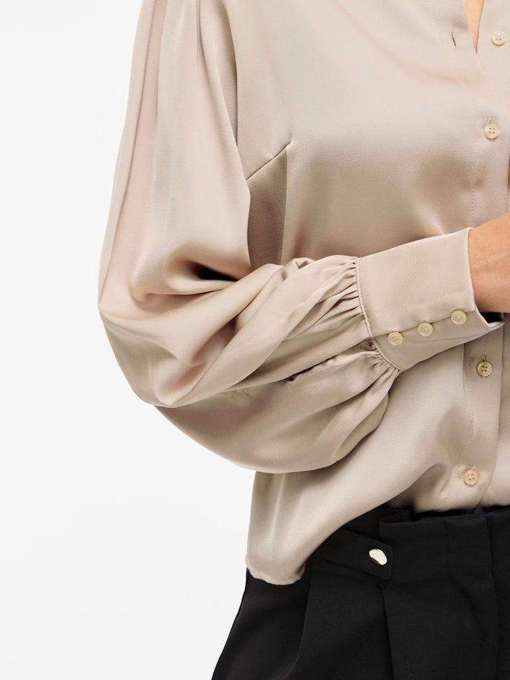 Vienna Ravenna L/s Balloon Shirt - Noos - Beige