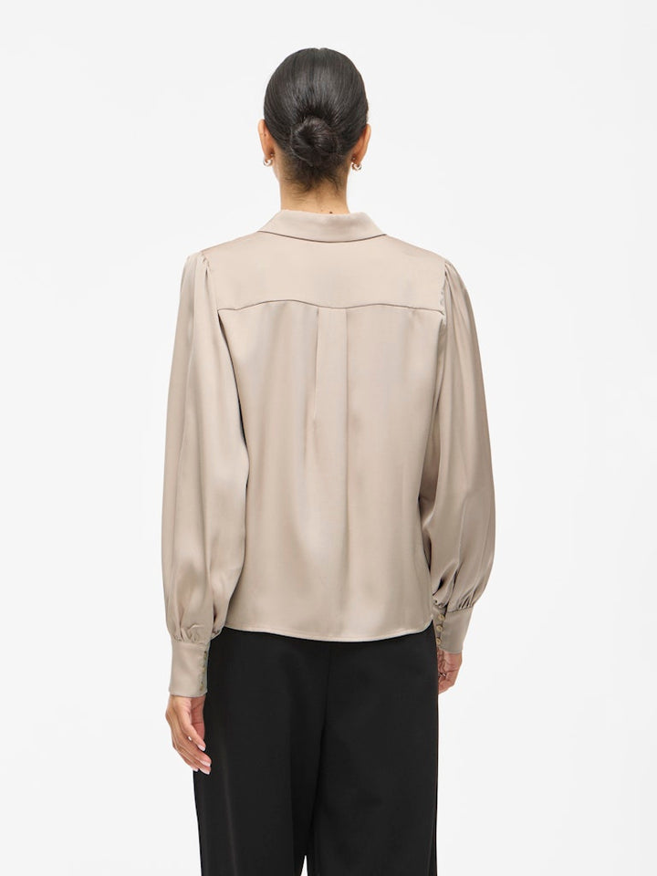 Vienna Ravenna L/s Balloon Shirt - Noos - Beige